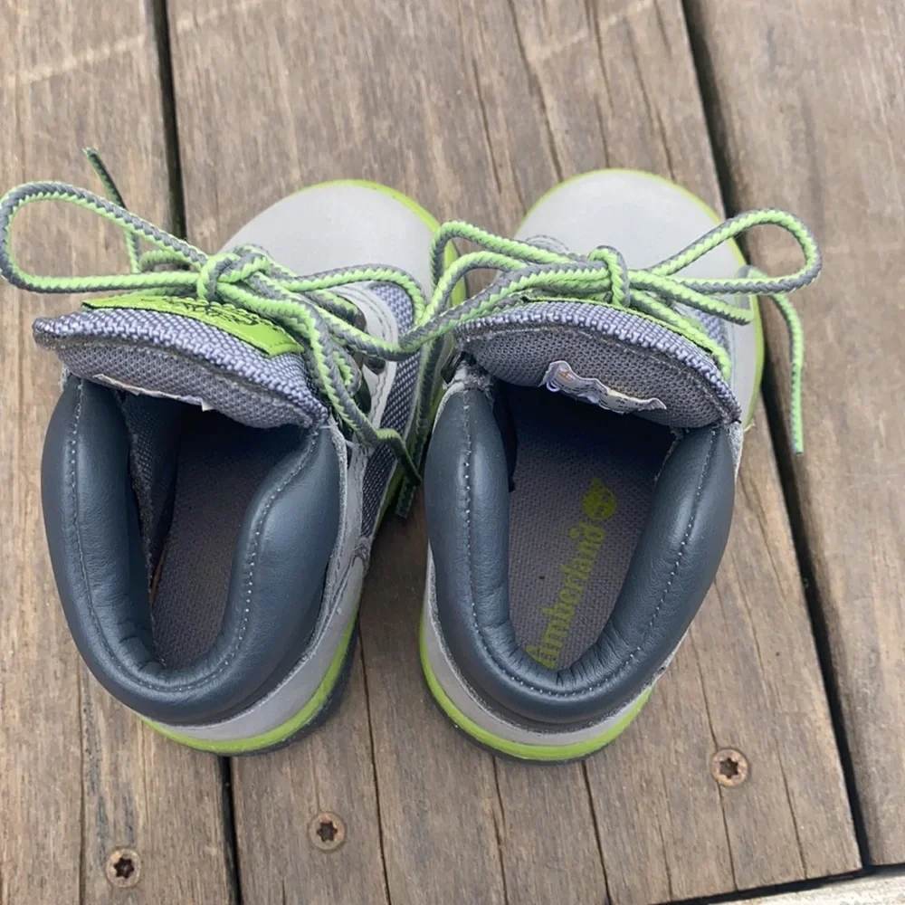 Timberland Toddler Field Boots Grey and Green